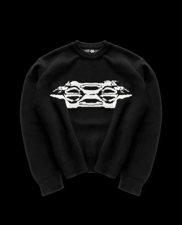 DAVRILSUPPLY Black Knit Sweatshirts 1