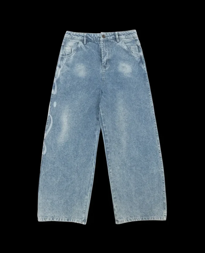 DAVRILSUPPLY Blue Ceramic Denim Pants 1