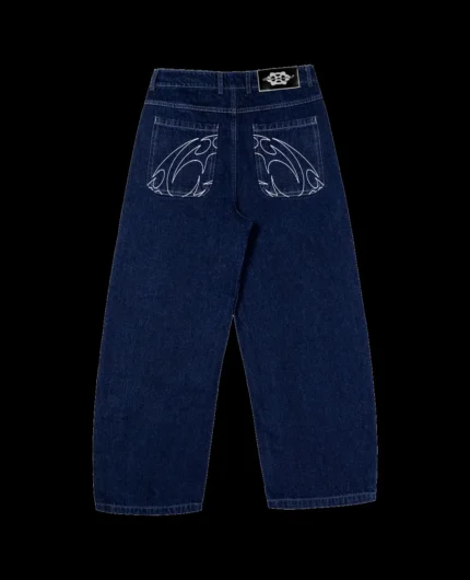 DAVRILSUPPLY Blue Ornament Pants 4