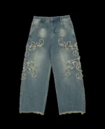 DAVRILSUPPLY Blue Patch Denim Pants 1