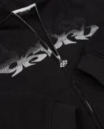 Davrilsupply Black Lunar Zip Hoodie Ultra Heavy 3