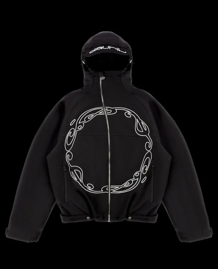 Davrilsupply Black Windbreaker Jacket 1