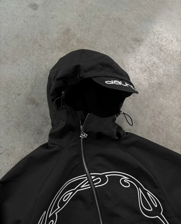 Davrilsupply Black Windbreaker Jacket 2